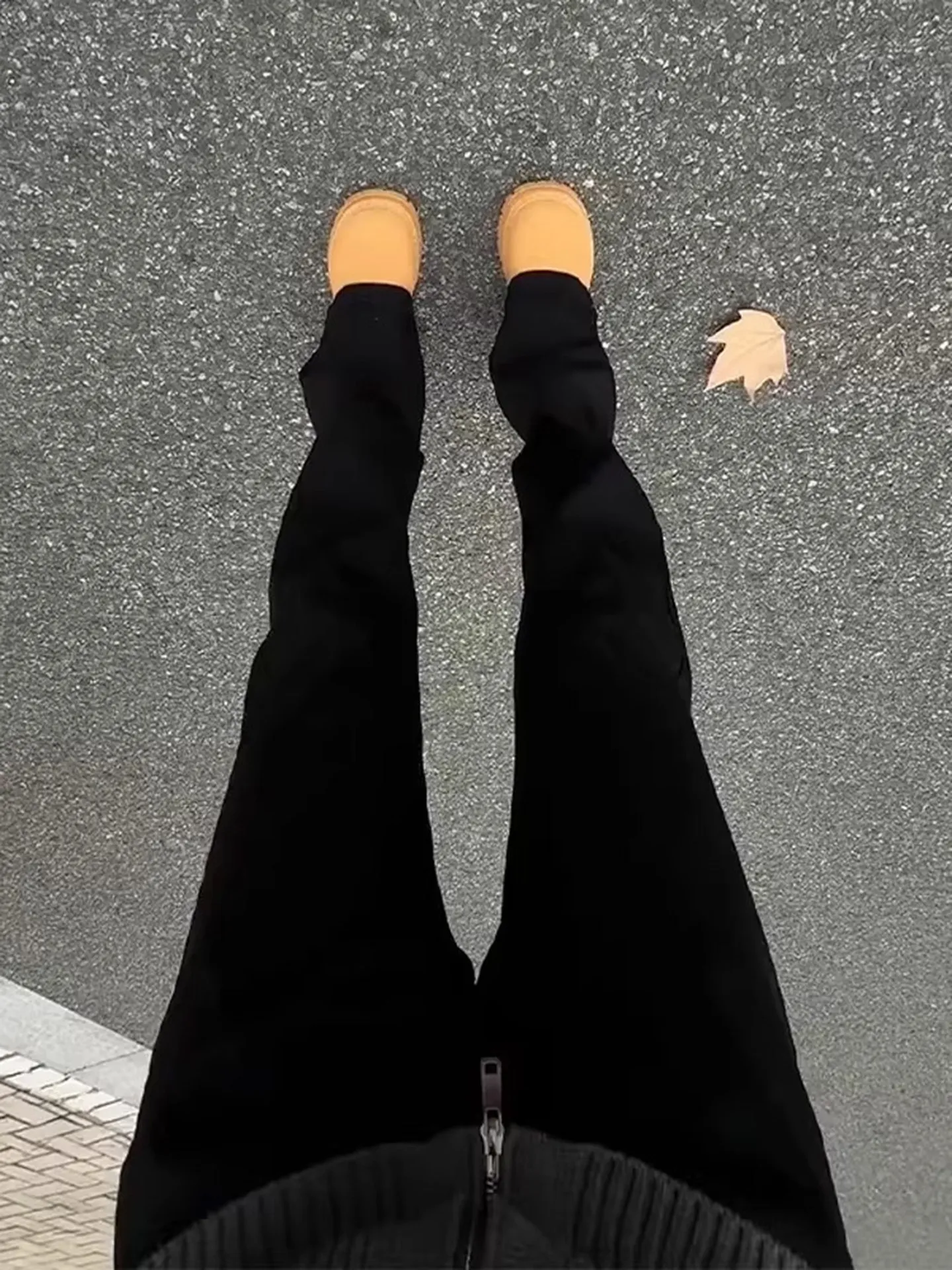 

American Sle Cleanfit Bla Jeans Men's Spring Straight Leg Slimming Narrow Version Knife Micro Flared Pants