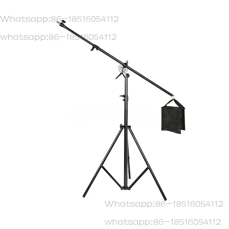 4m Bidirectional Rotatable Aluminum Adjustable Tripod Boom Light Stand with Sandbag for Studio Photography Video
