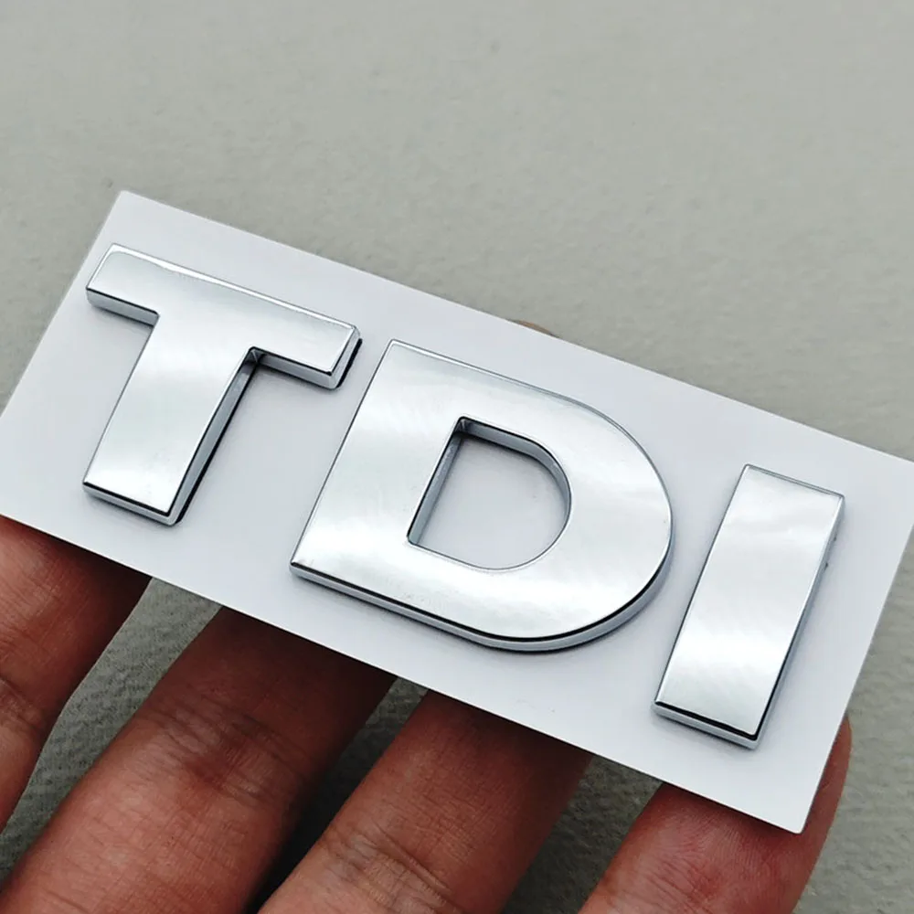 3D ABS Schwarzes Logo TDI Emblem Auto-Kofferraum-Abzeichen für VW Passat Jetta Touareg Tiguan Touran Golf 4 5 6 Caddy TDI Aufkleber Zubehör