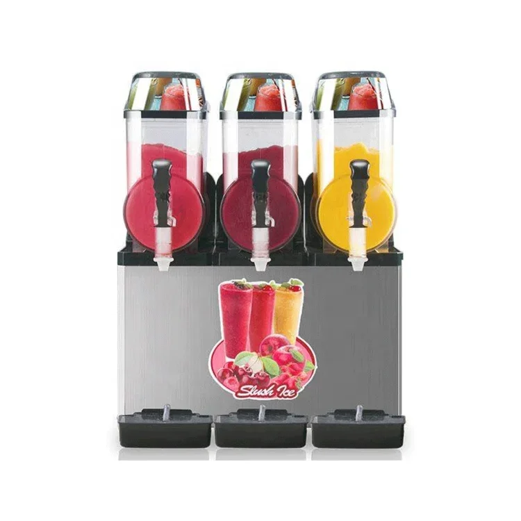 

Three Cylinder Commercial Slush Machine Imported High Quality Compressor Restaurant Commercial Self-service