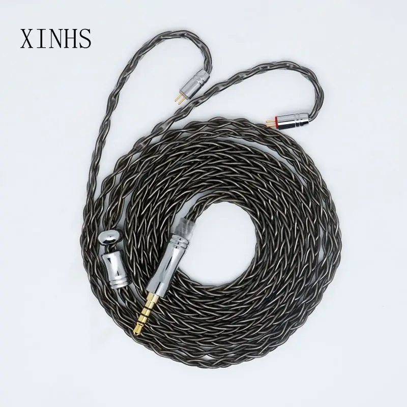 XINHS8 Core 7N OCC Silver-Plated HiFi IEM in-Ear Earphone Monitoring Cable Is Suitable MMCX/0.78 2PIN For Letshuoer S12