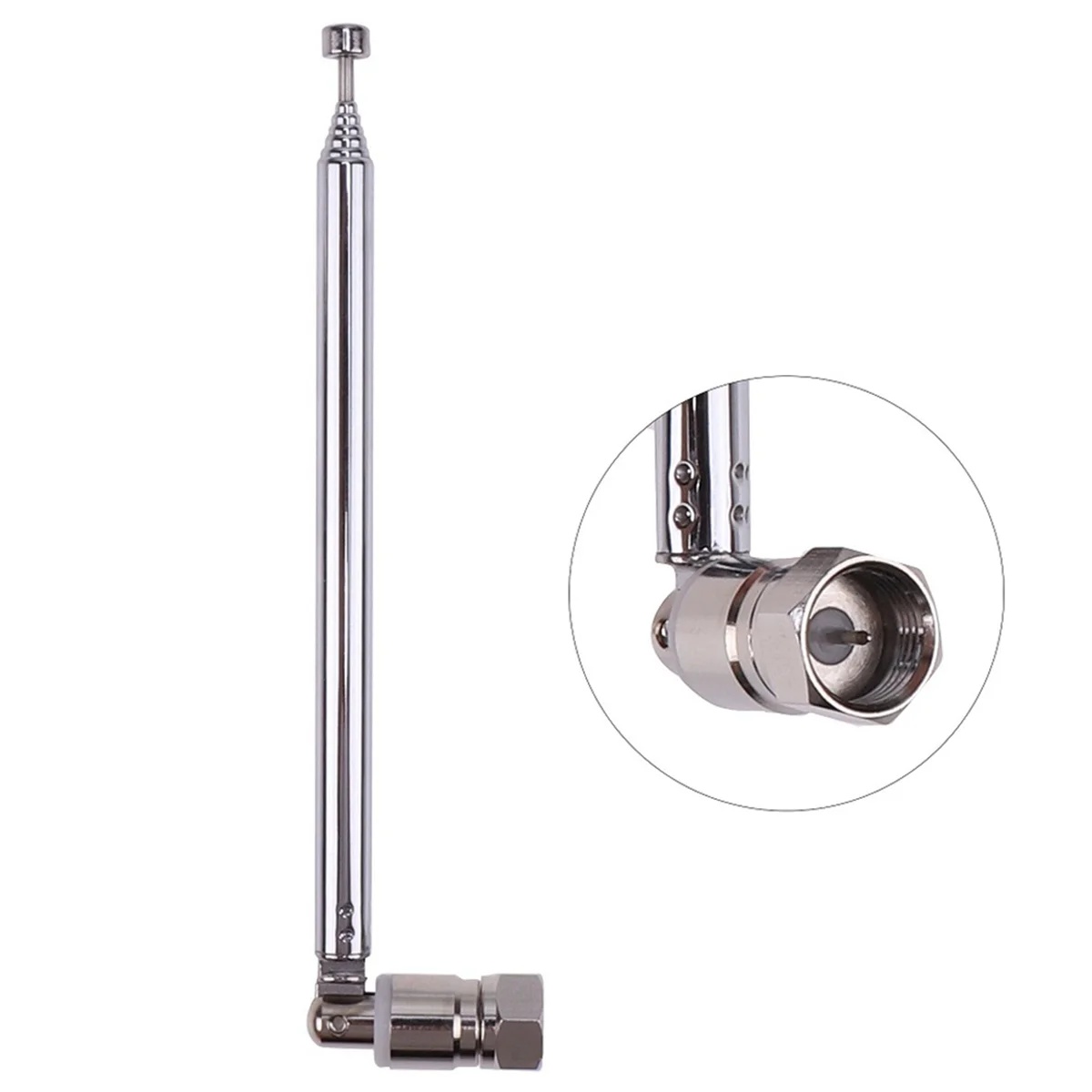 SWXF 1set Rod Antenna 3.5mm Adapter FM Radio Antenna Replacement Telescopic F Type Male Plug Connector AV Stereo Receiver