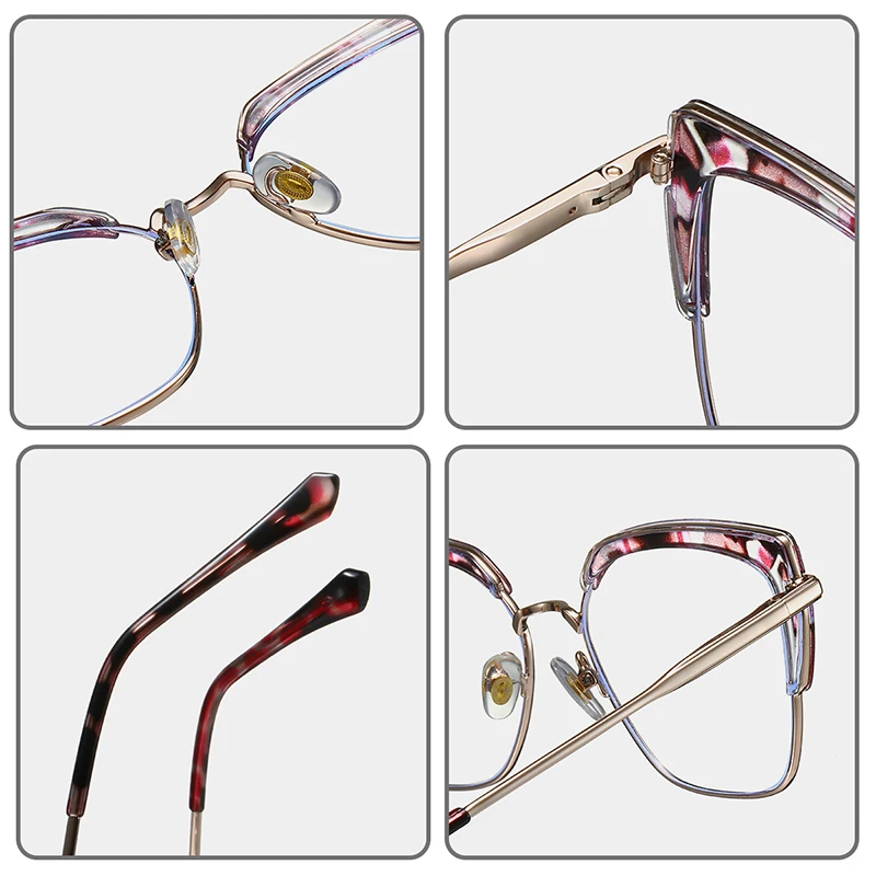 KatKani-Lunettes à monture œil de chat pour femmes, branches de printemps rétro, blocage de la lumière bleue, contrevenants optiques, lunettes en alliage TR90, tendance de la mode