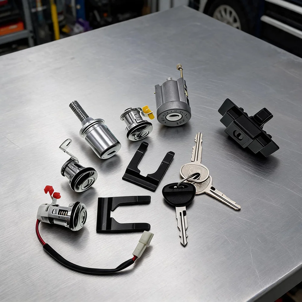 Lock Cylinder And Key Set MR259744 MR259766 For Mitsubishi For Montero For Pajero For V31 For V32 For V33 V36 For V43 V44 V46
