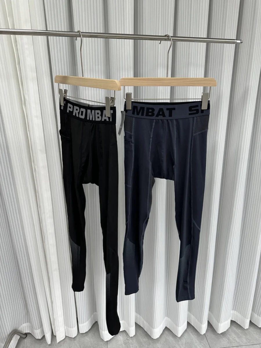 High Elasticity Fitness Basketball Training Tight Pants Men's Fashionable Bottom Layer Sports Clothing Youthful Vitality Style