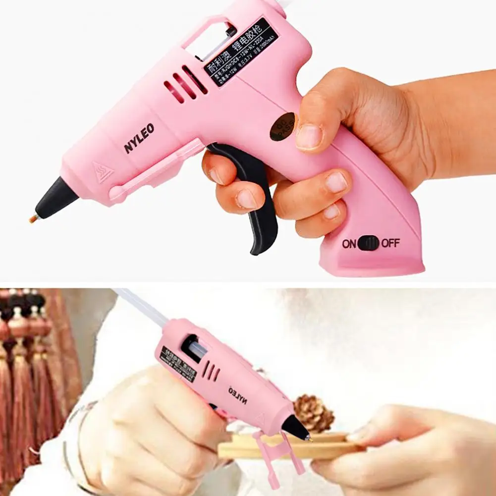 Ergonomic Design Glue Tool Wireless Cordless Hot Melt Glue Tool Kit for Child Hand Crafts Home Diy Repair Usb Charging 2000mah