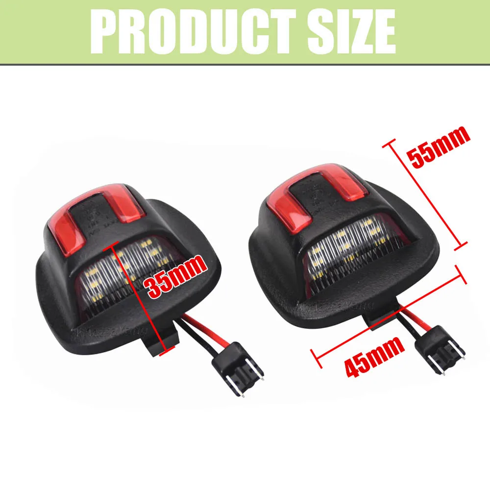 ضوء لوحة ترخيص LED لنيسان إكستيرا (رونيز) WD22 لفرونتير نافارا/NP300/ D22 2 قطعة مصابيح لوحة أرقام بيضاء حمراء