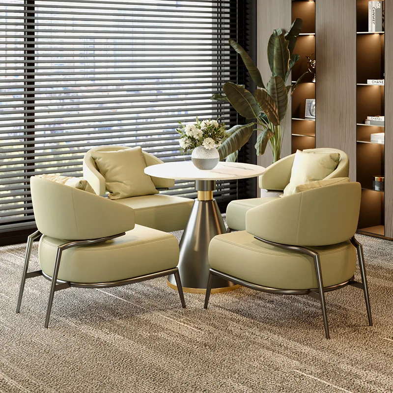 Sales office Slate negotiation Table and chair combination Cafe Office lounge area