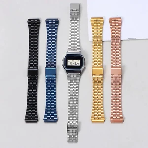 Vintage Metal Watch Strap for Casio, Stainless Steel Bracelet, High Quality, 18mm, SGW400, F91W, F84, F105, 108, A158, 168, AE1200, 1300 10 Main Sales Watch Casio Vintage - №5
