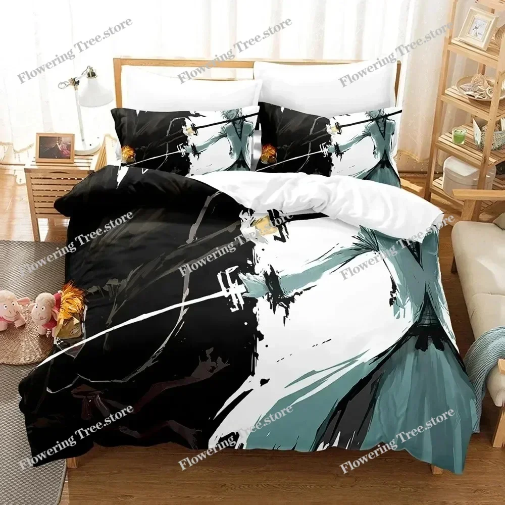 3D Print Anime Bleach Kurosaki Ichigo Bedding Set Boys Girls Twin Queen Size Duvet Cover Pillowcase Bed Kids Adult029