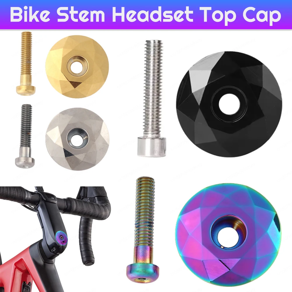 Bunte Fahrrad-Headset-Kappe verbrannt blau Fahrrad Vorbau Headset obere Kappe Abdeckung mit Schraube für 28,6mm Gabel Steuerrohr