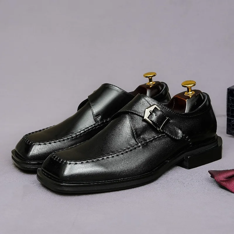 Fashion Mens Wedding Shoes Luxury Handmade Quality Comfortable 2026 Autumn Genuine Leather Retro Dress Social Shoes Male Size 46