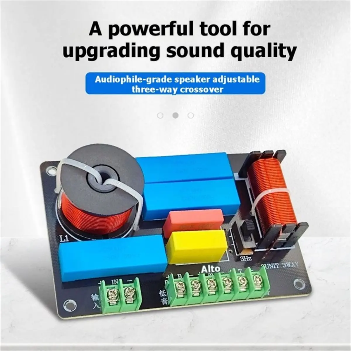 -339 200W 3 Channel HiFi Speaker Frequency Divider Treble/Alto/ Audio Crossover Filter Circuit Board
