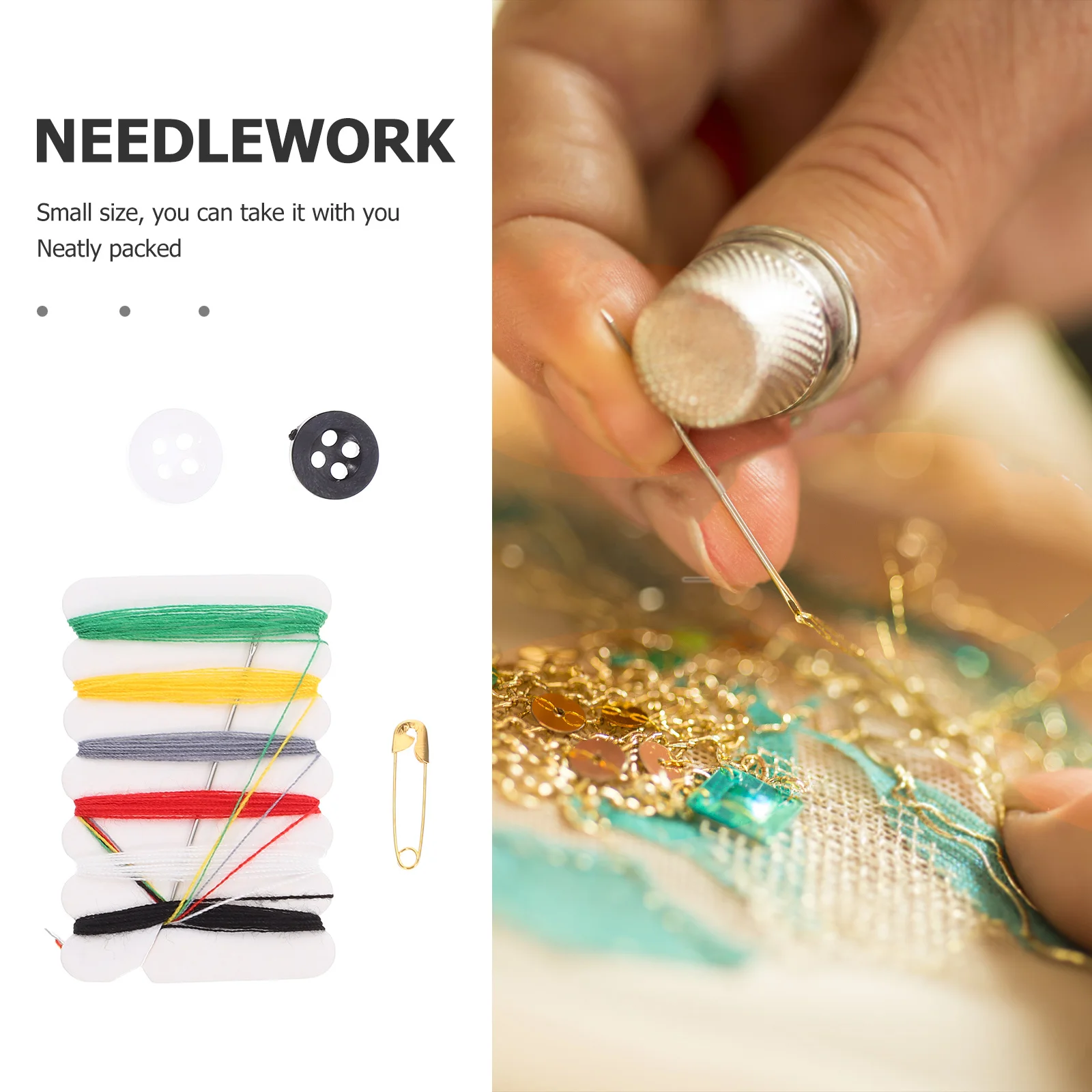 

100pcs Sewing Kit Needle Thread Portable Diy Mending Tools For Home Travel Hotel Repair Quilting Dress Making Kits Set