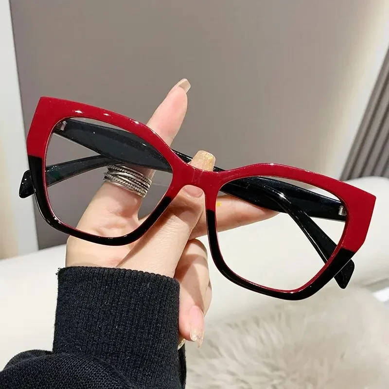 Anti Blue Light Cat Eye Glasses Blue Light Blocking Eyeglasses Frame For Men Women Optical Lens Can Replaceable Eyewear