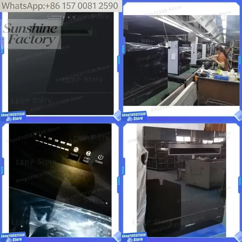 Household Dishwasher 13sets Black Color Color Quick Wash Built in Freestanding Dishwasher