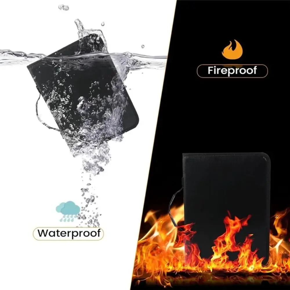 Smooth Zipper Design Portable Key Storage Box Fire Resistant Material Waterproof Material Waterproof Key Pouch Lightweight