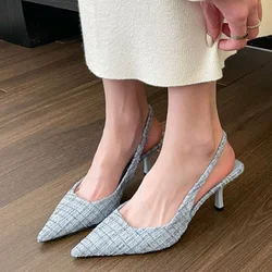 Women Cute Sweet Light Weight Blue Pointed Toe Slip on Stiletto Heel Shoes Lady Casual Beige Office Pumps Zapatos De Mujer E1108