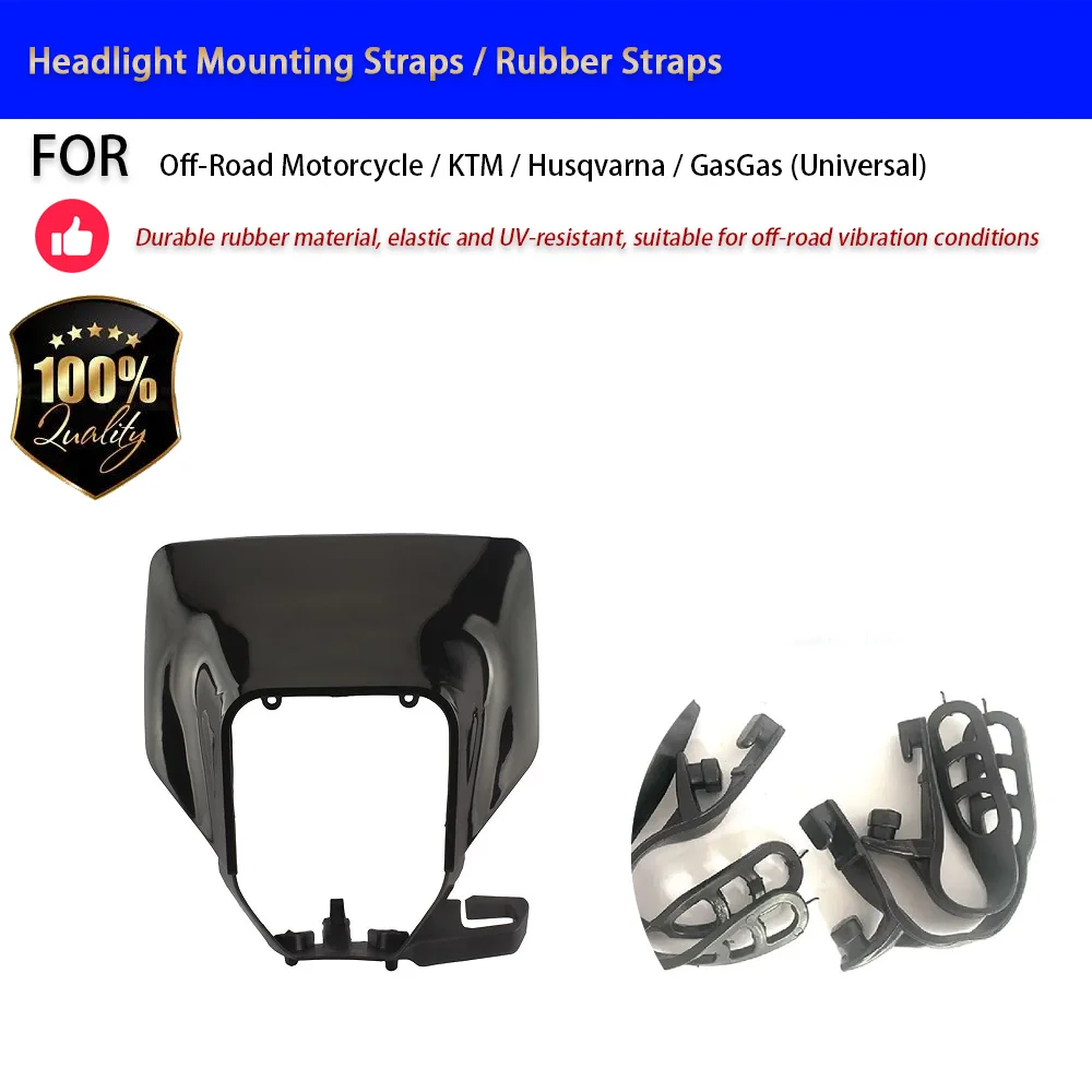 For KTM Husqvarna Off-Road Headlight Mounting Straps Rubber Fastener No-Drill Accesorios Moto Accessori Moto