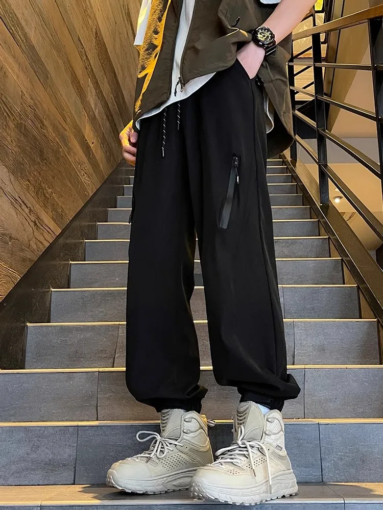 

Men's Outdoor Breathable Windproof Waterproof Loose Straight Leg Casual Long Trousers Autumn Winter Faionable Cargo Pants