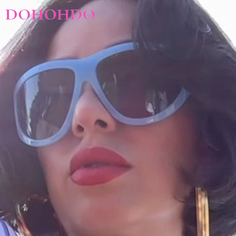 DOHOHDO Trendy Y2k Punk Men Driving Sunglasses 2025 Oversized Future Technology Women Sun Glasses Female Hip Hop Cycling Shades