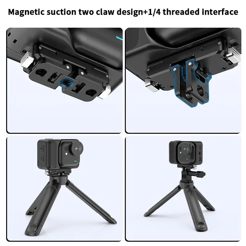 1Pcs For Insta360 Go Ultra Metal Magnetic Quick Release Base Quick Release Base Mount Sports Camera Expansion Accessories