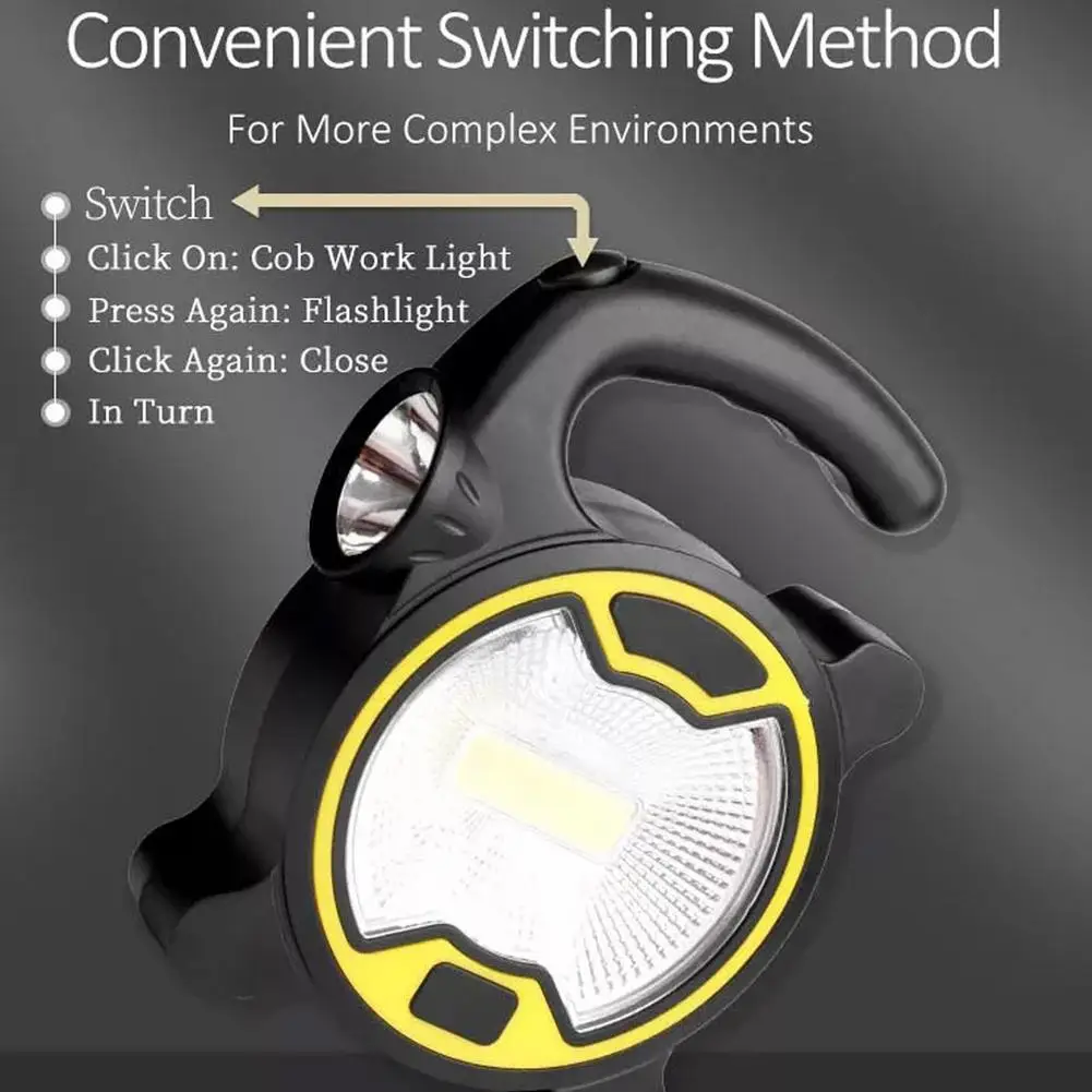 Outdoor Portable Camping Work Light Mini LED Spot Lights Super Bright Flashlight Without Battery Handheld Flashlights Lanterns