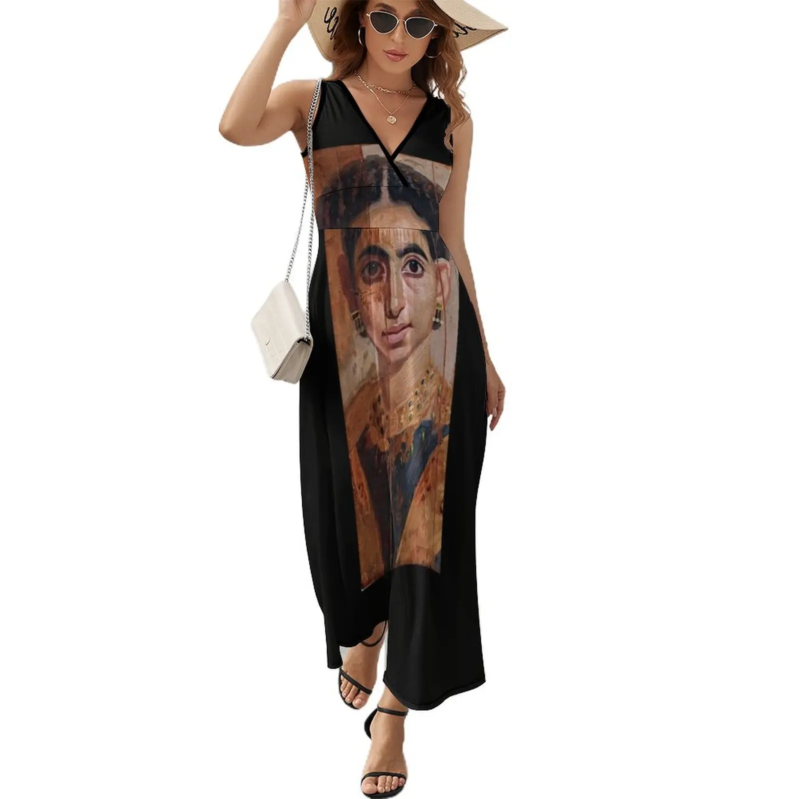 

Fayum mummy portrait ancient Egypt woman Sleeveless Dress elegant guest wedding dress Cocktail of dresses