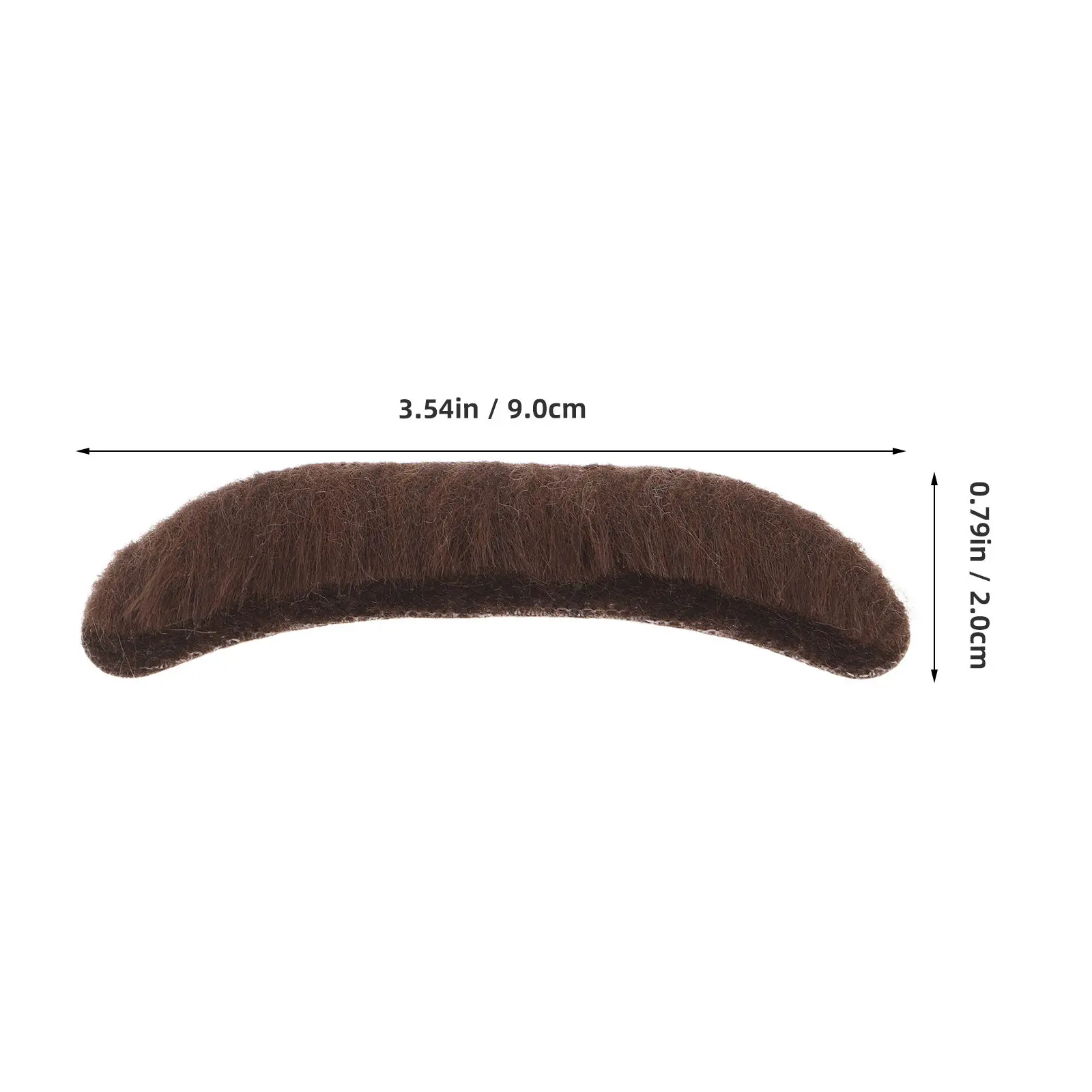 20Pcs Realistic Fake Beard and Mustache Set Brown Self Adhesive Costume Facial Hair for Men Pirate Fancy Dress Masquerade