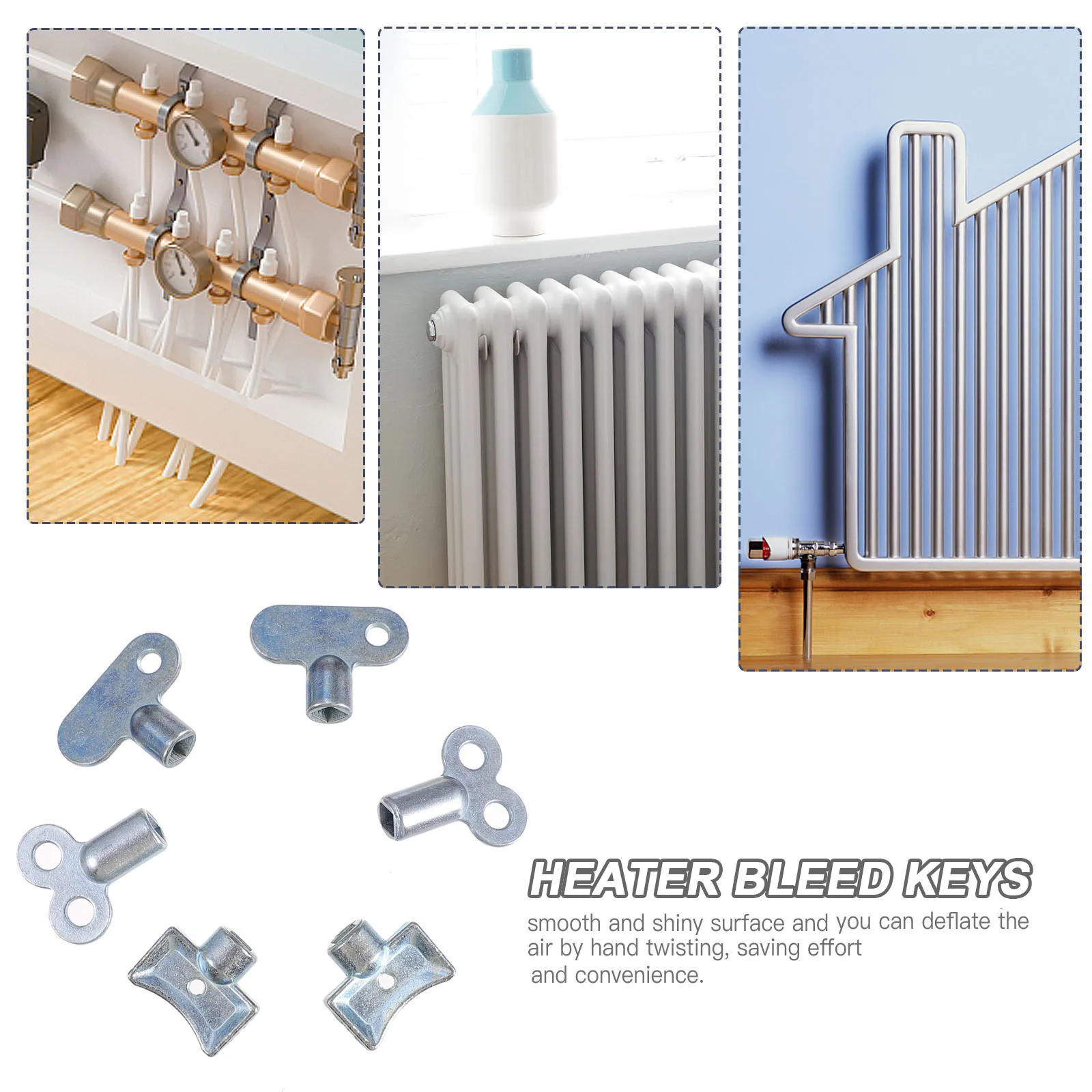 

6Pcs Exquisite Workmanship Radiator Vent Key Durable Exhaust Valves Keys Radiator Valves Keys Water Tap Wrench