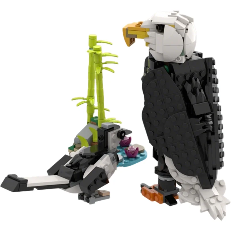 496pcs MOC Creator 3 1 Bald Eagle Model Building Blocks Architecture Christmas Gifts Creative Idea Education Brick Toys Birthday