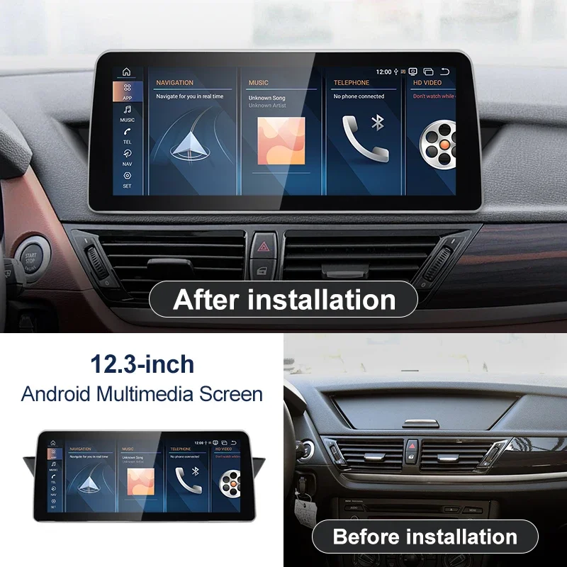 For BMW X1 E84 2009-2015 System Qled Screen Android 13 Auto Car Radio Stereo Player Video GPS Navigation DSP wireless Carplay