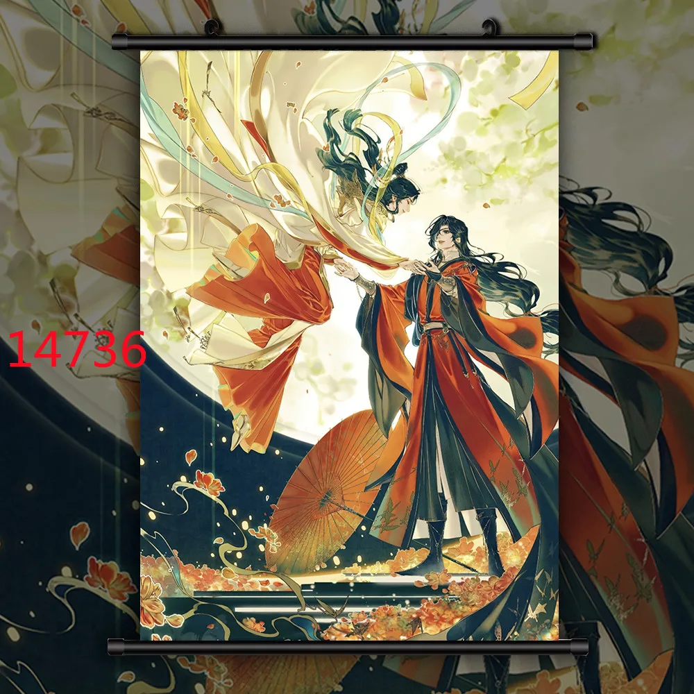 Canvas Panting Character Tian Guan Ci Fu Hua Cheng Xie Lian Anime Wall Art Poster And Prints Living Room Decoration Home Decor