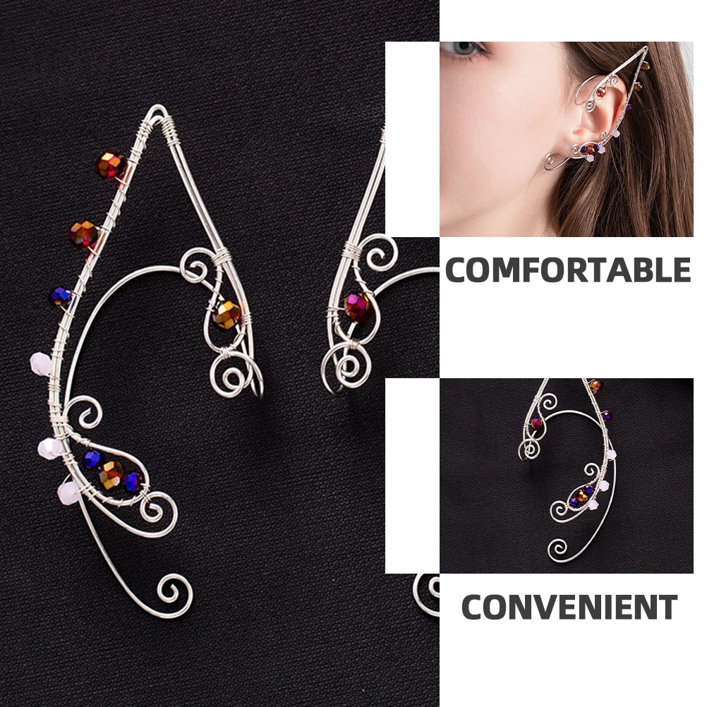 

Fashionable Colorful Fairy Earrings Non Pierced Ear Accessories Handmade Jewelry Women