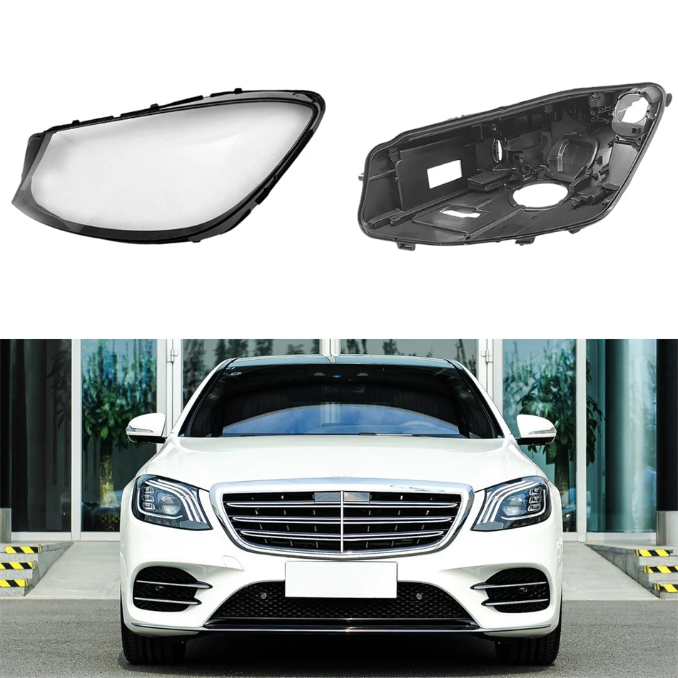 

For Mercedes Benz S Class W222 2018 2019 2020 S320 S400 S500 S600 Accessories Cars Base Head Lamp Shell Back Rear Shell Lampshad