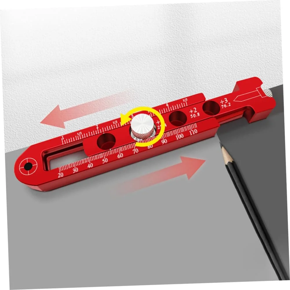 Multi-Function Scribing Tool Adjustable Woodworking  Adjustable Precise Circle Drawing Tool DIY Scriber Line Maker Aluminum Tool