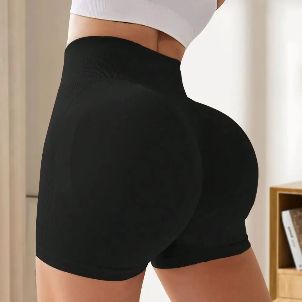 Seamless Leggings Gym Shorts Breathable Tight Fitting Biker Shorts Lifted Buttocks Elastic Fitness Shorts Sports Running