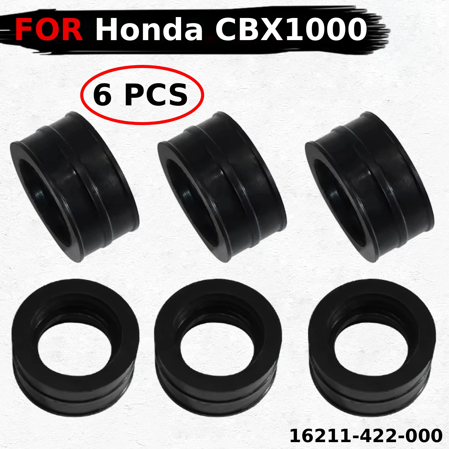 

6Pcs Motorcycle Accessories Carburettor Interface Adapter Intake Manifold For Honda CBX1000 CBX 1000 1979-1980 OEM:16211-422-000