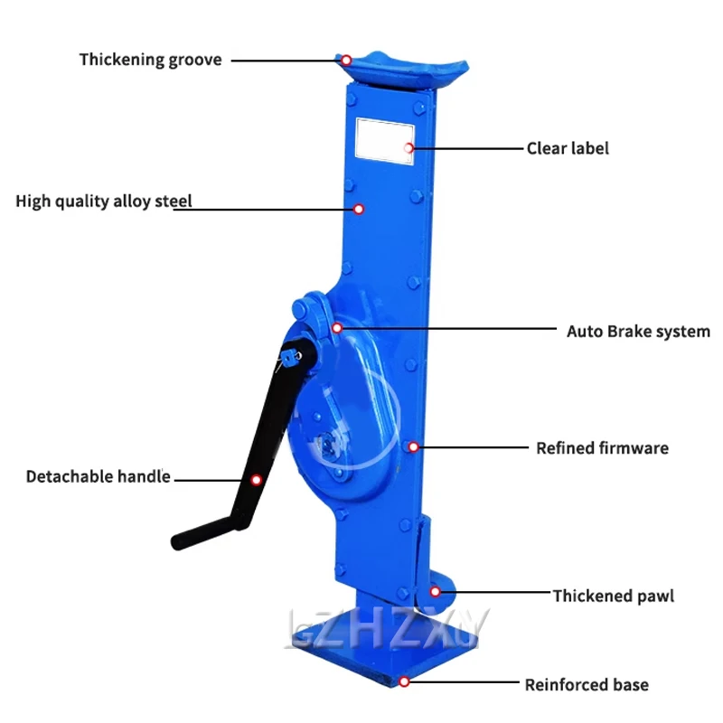 20T Claw Type Hydraulic Jack Repairing Lifting Tool Manual Hydraulic Jack Hydraulic Lifting Machine Hook Jack Stroke 320mm