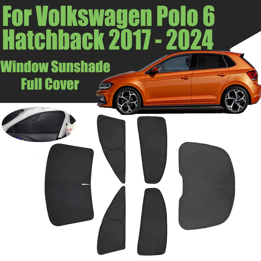 

Солнцезащитный козырек на окно автомобиля на заказ для Volkswagen Polo 6 хэтчбек 2017-2024, полное покрытие, шторка для защиты от слепых окон, переднее лобовое стекло 2020