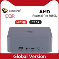 Beelink EQR5 Mini PC AMD Ryzen 5 PRO 5650U 16GB DDR4 500GB SSD WIFI6 BT5.2 HD LAN Gaming Working Desktop Desk Office Computer