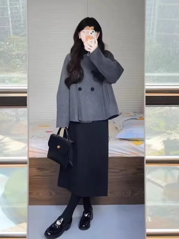 

ay Thiened ort Coat Women's Spring Doll Collar Retro Sle Slim Fit Korean Design Outerwear Cact Size Unique Trend