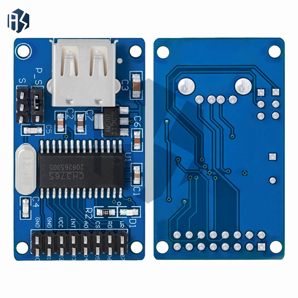 ‌ وحدة تحكم مضيف USB CH376/CH376S - قراءة/كتابة قرص U مع دعم نقل التحكم لأنظمة SPI/UART MCU المدمجة