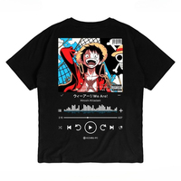 25 American Street ONE PIECE Lefei Mall Embedded BadgeKIZARU Men and Women T-shirt Music Series WE ARE V2