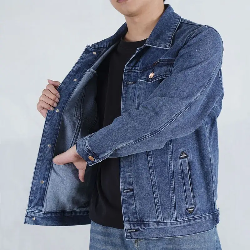 2026 Spring and Autumn Retro Denim Jacket Men's Dirt-resistant Wear Tooling Jacket Loose Top