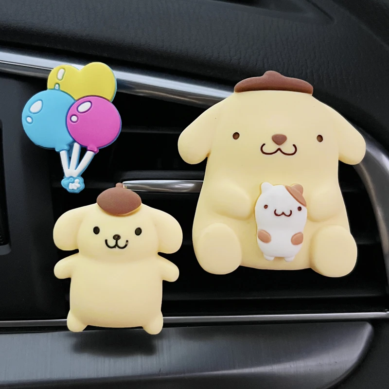 Cartoon Cinnamoroll Melody Purin Anime Car Air Freshener Kawaii Model Ventilation Outlet Auto Interior Aromatherapy Clip Gifts