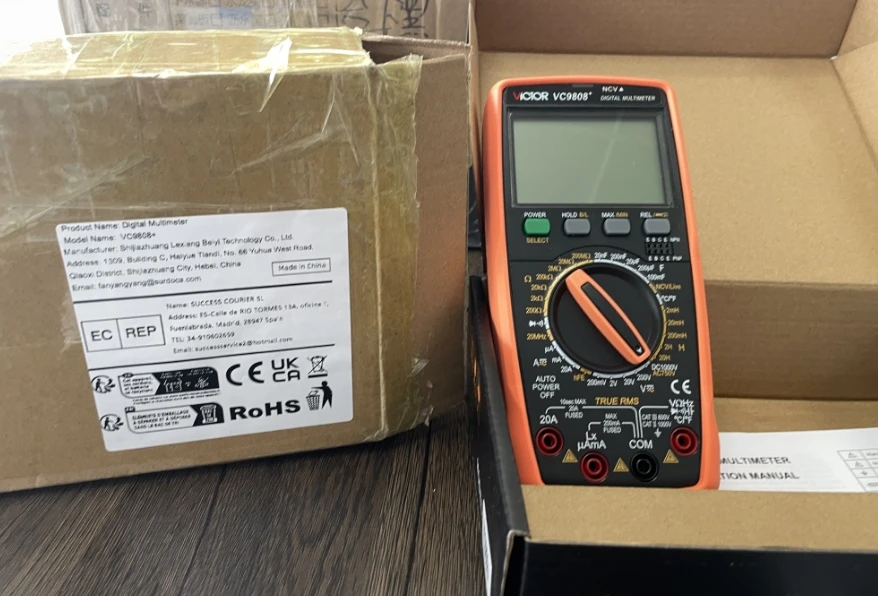 VICTOR-デジタルマルチメーターvc9808 plus,高精度,二重整数A/Dコンバーター,LCDグラフィックディスプレイ,20mm