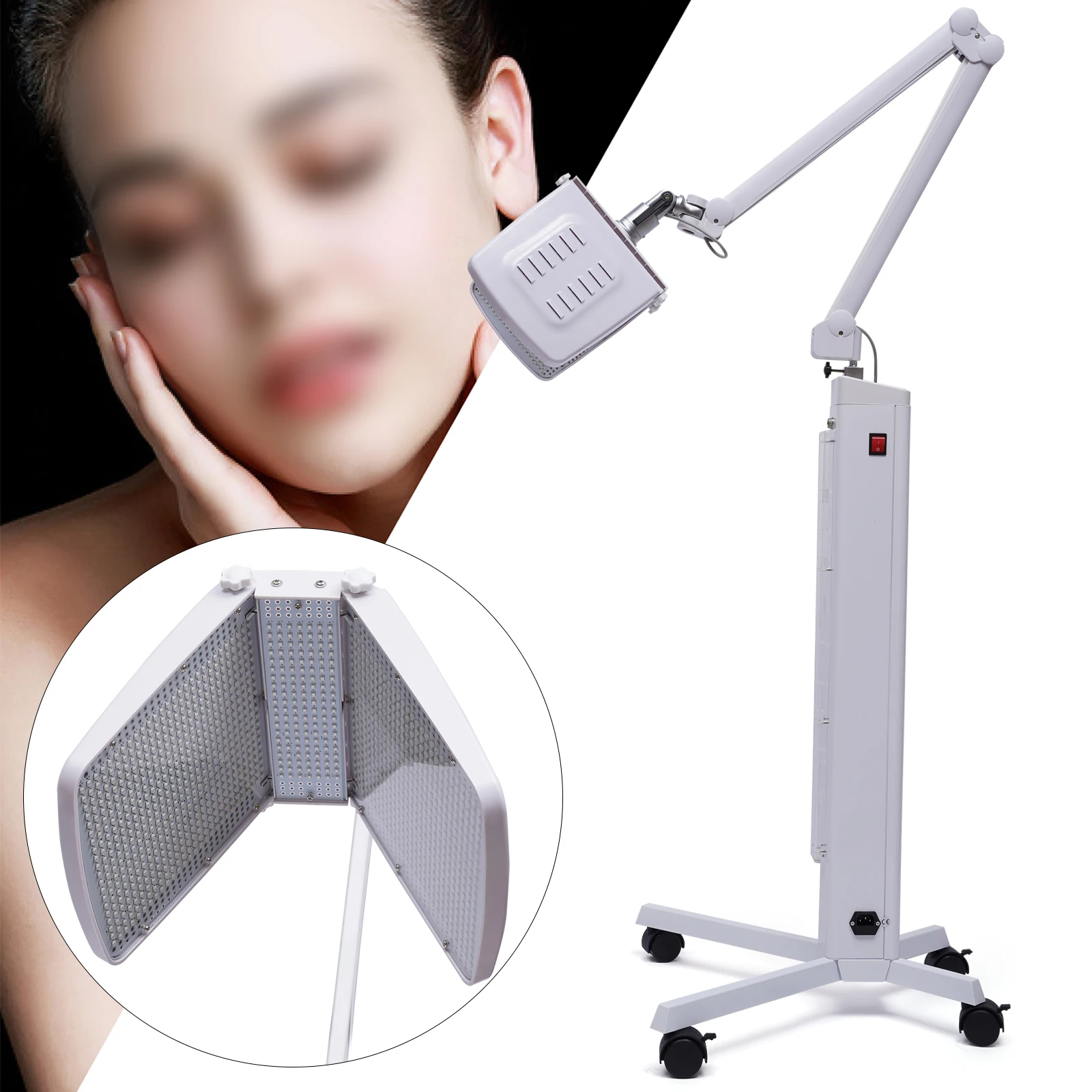 7-Color PDT Photon Therapy Light Facial Skin Rejuvenation Lamp Beauty Device Facial Beauty Whitening Lamp Bio-light Tool