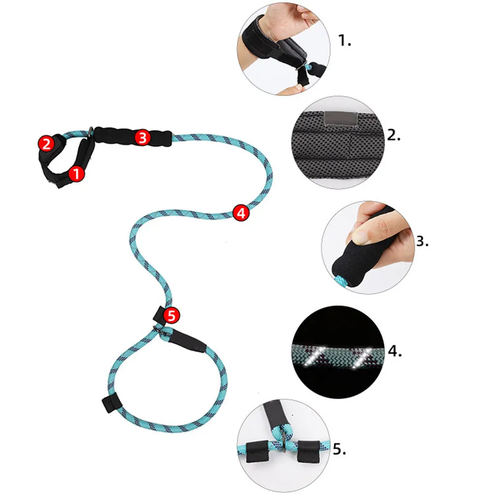 

Поводок для дрессировки собак, светоотражающий нейлоновый трос с удобной ручкой, прочный тяговый трос для кошек и собак, товары для животных