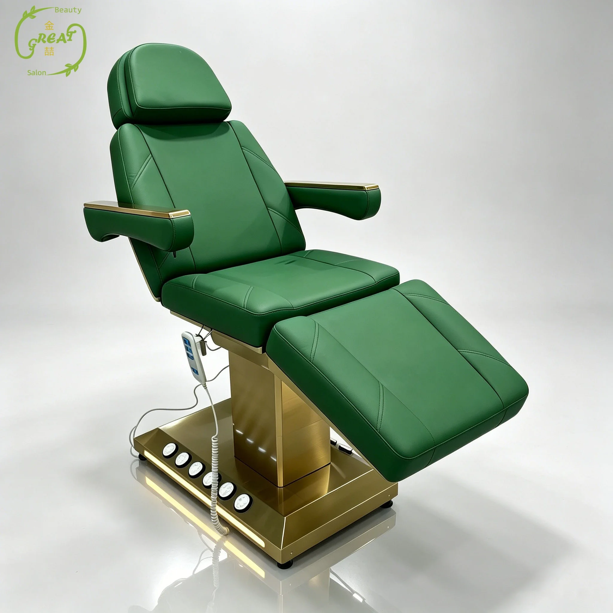 Modern Brown Massage Table Estheticians Spa Waxing Physical Therapy Eyelashes Extended Electric Cosmetic Facial Beauty Lash Beds